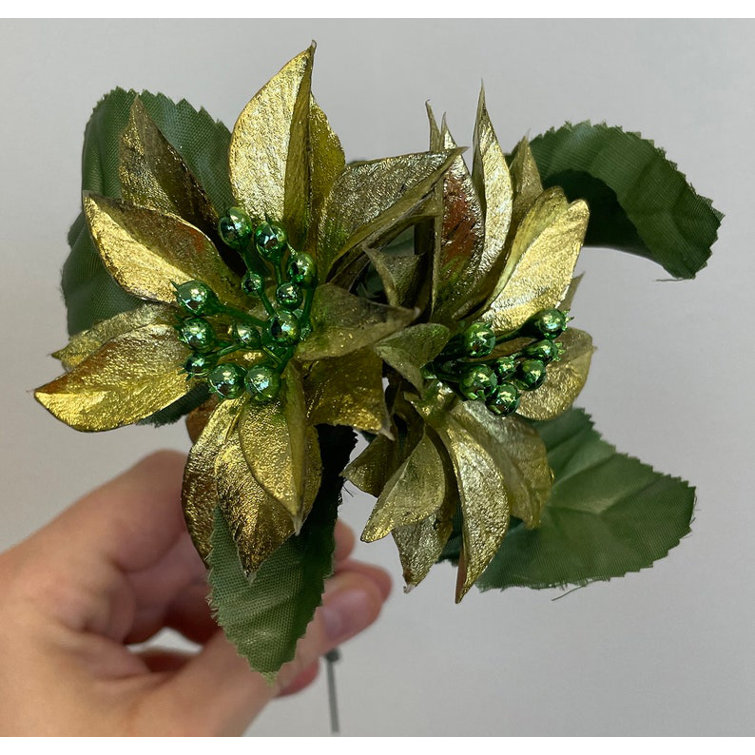 Primrue Silk Poinsettia Stems, Bushes, And Sprays Arrangement Wayfair